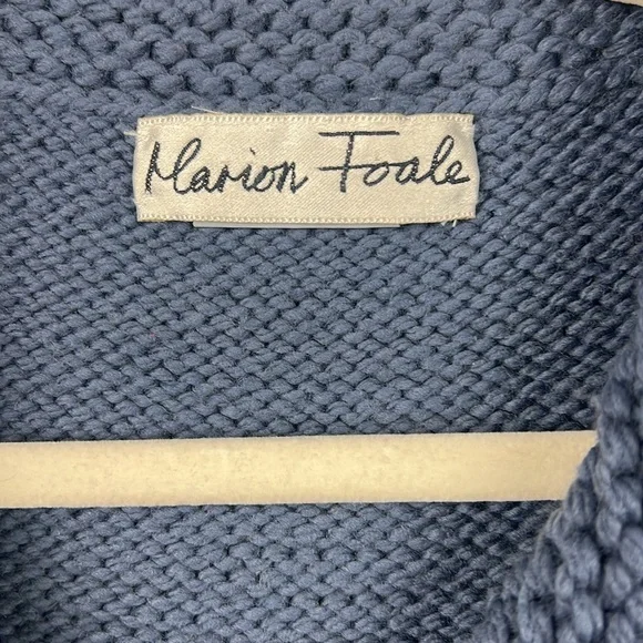 Marion Foale Knitwear 100% wool made in England knit cardigan sweater